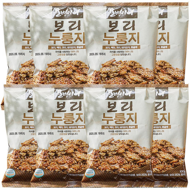 [AC] TV홈쇼핑 히트상품 오병이어 뚱단지 보리 누룽지 국내산 건강식 누룽지탕 가마솥 제조방식 식사대용 다이어트 보식 돼지감자 식이요법 누룽지, 1세트