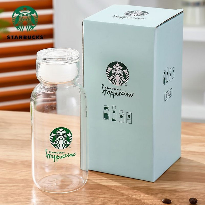 星巴克 玻璃牛奶杯 附蓋 隨享大容量 耐熱杯子, 1個, 星巴剋耐熱玻璃咖啡盃（400ml））