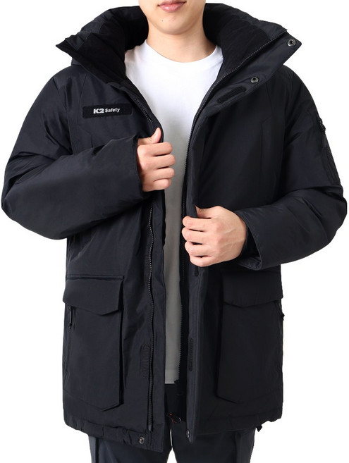 K2 SAFETY 오버핏 멀티포켓 보온 겨울 패딩 XR-107