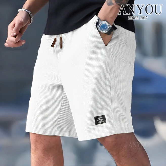 ANYOU 캐주얼 반바지 남성 여름 청량 패션 5 부 바지 코듀로이 스포츠 반바지