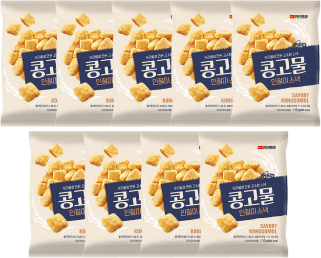 동아제과 콩고물 인절미 스낵, 9개, 110g