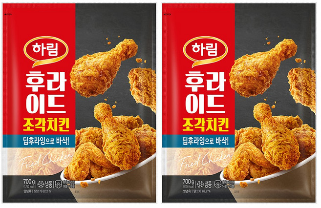 하림 후라이드조각치킨 700g 2봉, 2개