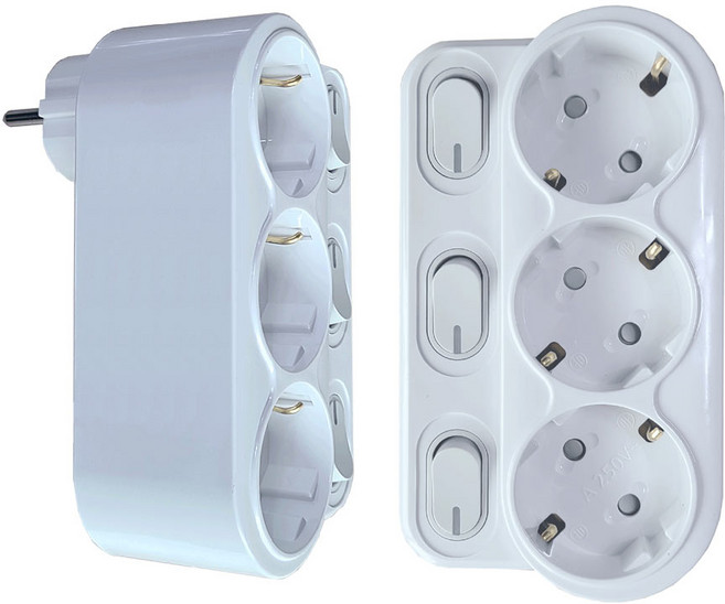 회전탭 개별스위치 3구 멀티콘센트 멀티탭 무선 회전형 선없는 국산 안전 난연 접지 절전 일자형, 힌색 회전형 개별 스위치 3구, 1개, 1mm