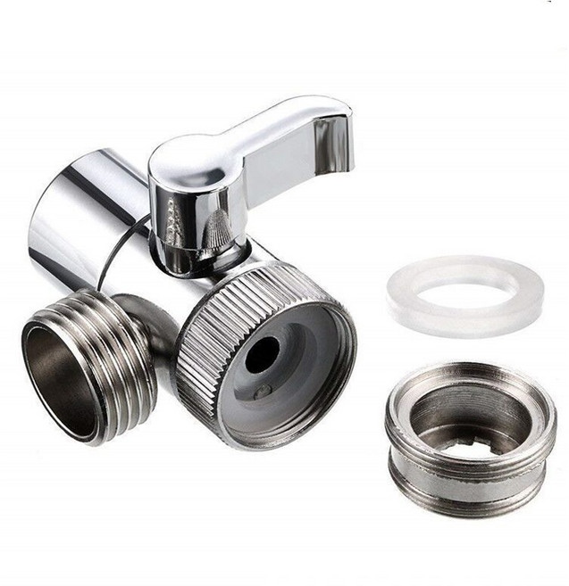 三通閥門合金水龍頭水嘴淨水器4分分水器 - 輕鬆切換水源 提升用水便利性, 1個