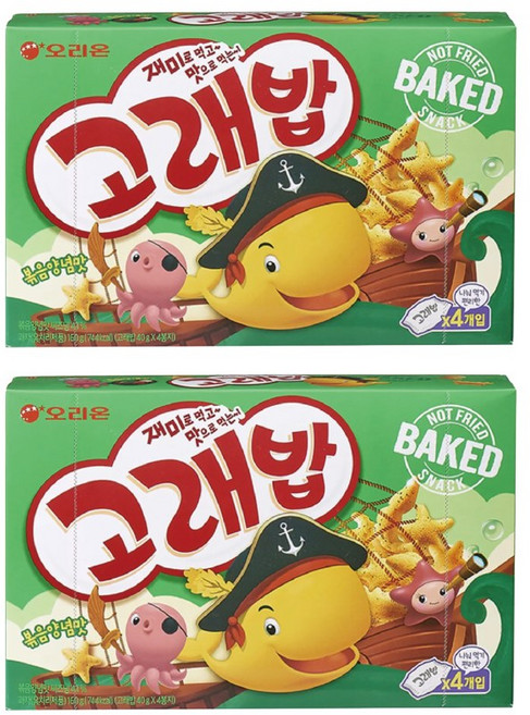 오리온 고래밥 볶음양념맛, 160g, 2개