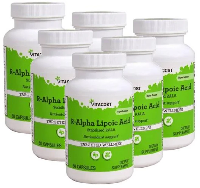 비타코스트 R-알파리포산 210mg 캡슐 Vitacost R-Alpha Lipoic Acid Stabilized RALA, 6개, 60정 - 쿠팡