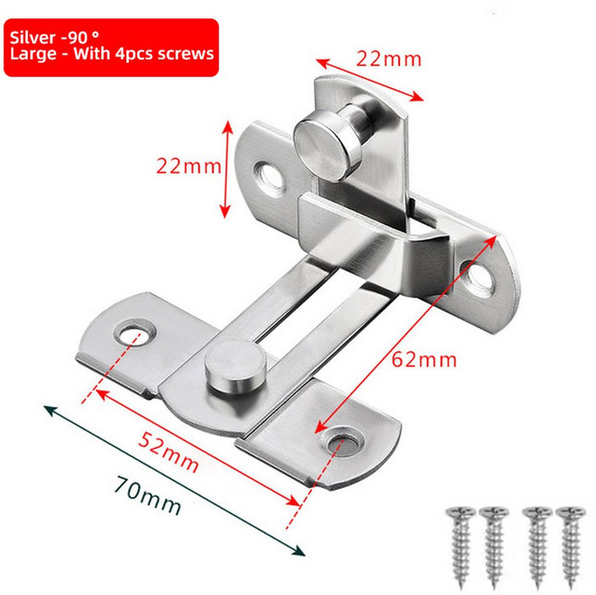 범용 슬라이딩 헛간 도어 학위 토글 180 쿨러 와인 옷장 90 래치 창문 플러그 볼트