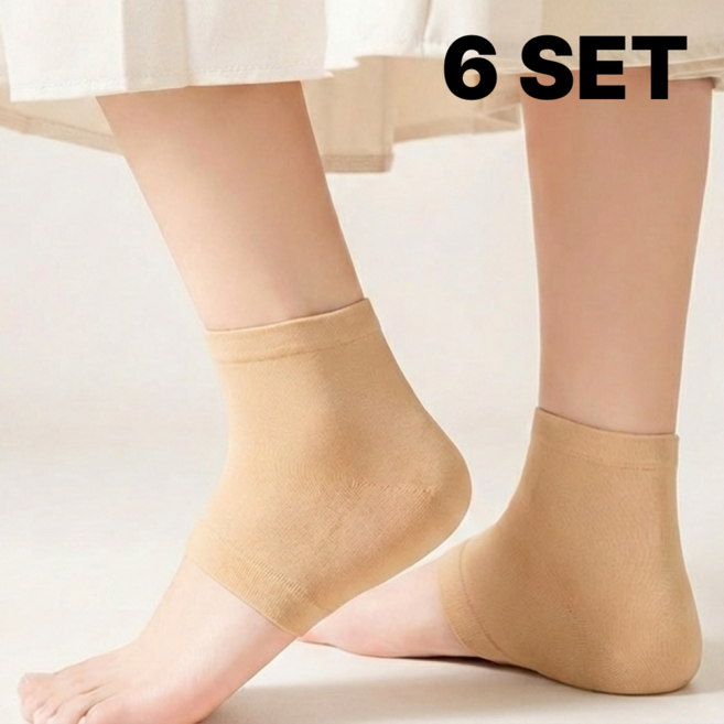 노모레스 뒤꿈치 보습 보호 각질 케어 풋패드 양말, 스킨, 6개
