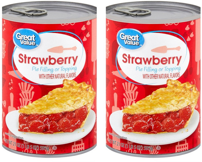 Great Value 그레이트벨류 딸기콩포트 파이필링 토핑 Strawberry 595g 2개