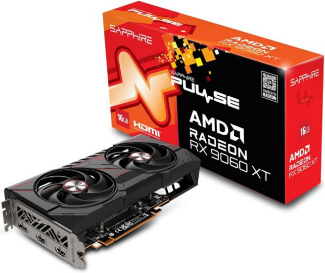사파이어 11350-03-20G 펄스 AMD 라데온™ RX 9060 XT 게이밍 OC 그래픽 카드(16GB GDDR6 RDNA 4 포함), 사파이어 11350 03 20G 펄스 AMD 라데온™