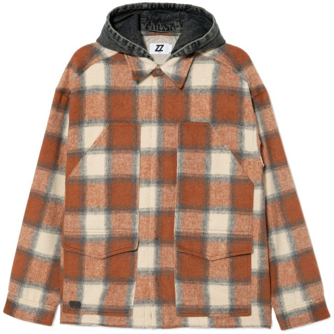 이주 체크 재킷