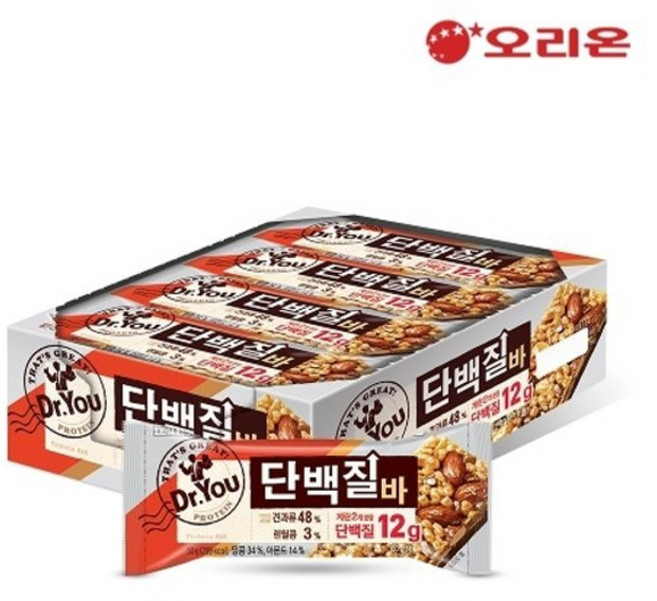오리온 닥터유 단백질바, 50g, 12개