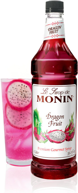 모닌 - 드래곤 프루트 시럽 칵테일 및 차에 좋음 프리 Monin - Dragon Fruit Syrup Great for Cocktails and Teas Gluten-F, 1개, 1ml