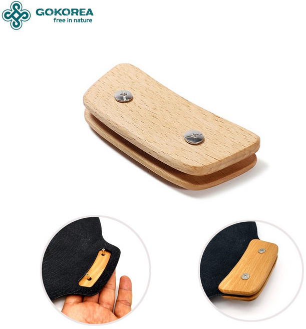 나무 원목 그리들손잡이 자이글 조선 무쇠 아리수 키친 아트 그리들 가방, 1개, 1단, 볼트형 손잡이