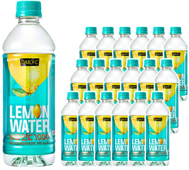 롯데칠성음료 데일리C 비타민C1000 레몬워터 500ml, 18개