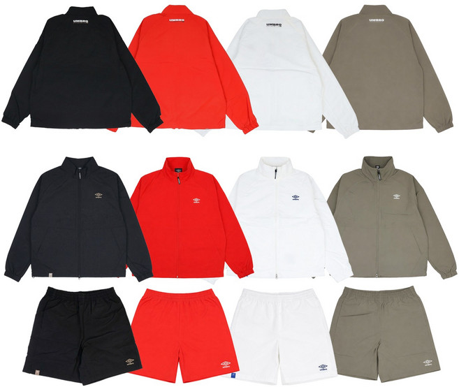 [백화점 정품] 엄브로 26SS 봄 여름 클래식 하이넥 방수 방풍 바람막이 운동 러닝 기능성 자켓 4부 반바지 + 스포츠양말