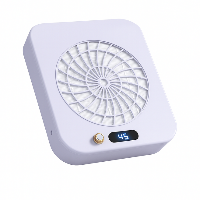 브리즈캐처 저소음 네일흡진기 고출력 파워 조절 네일샵 네일램프 젤네일 네일아트, 1개, 퍼플