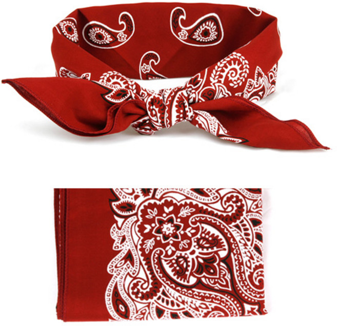 빅 반다나 페이즐리 국산 면손수건 19 COLOR 헤어밴드 등산 캠핑 페스티벌 필수템