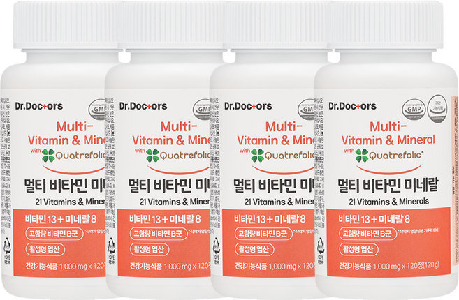 닥터닥터스 프리미엄 멀티비타민 올인원영양제, 4개, 120g