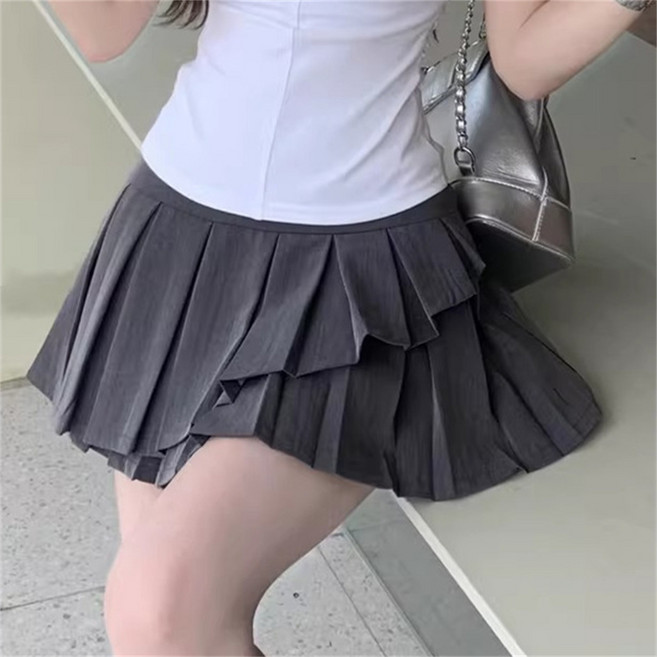 Vezri 스위트 글램 플리츠 스커트