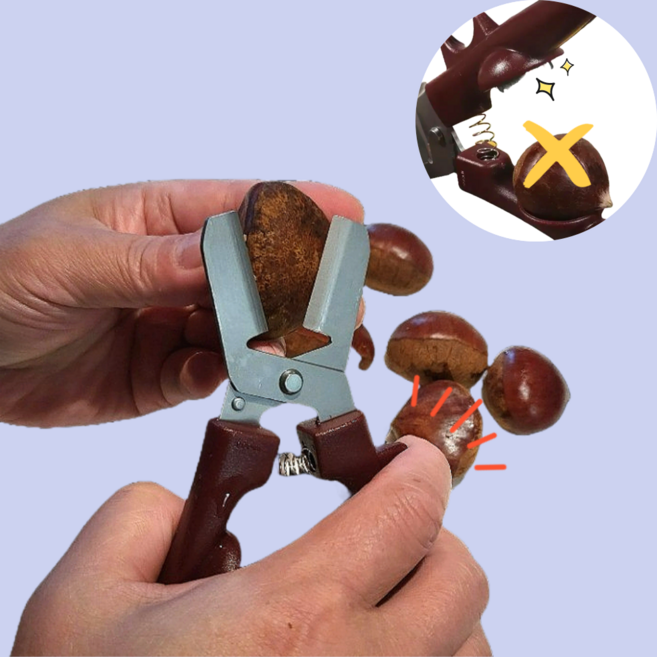 르산데 다기능 십자칼 밤칼집 밤가위 군밤용 밤칼, 4개