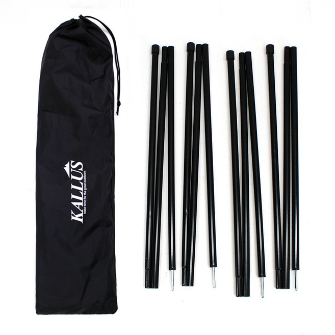 캠프21 타프 보조폴대 세트 4개, 블랙