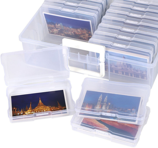 사진 보관함 포토 박스 정리 앨범 수납 소품 5x7 4x6, 4x6 16개사진보관함+큰수납박스