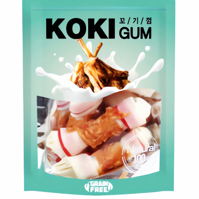 강아지껌 우유 치킨 6P 애완 용 간식 소고기 츄어블 바삭 스낵 훈련 맛 뼈 귀 맛나, 본상품