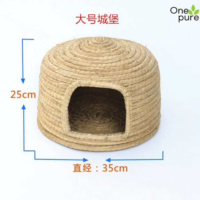 토끼 기니피그 집 철장 토끼케이지 하우스 사육장, 1개, 9.큰 성채 초가집