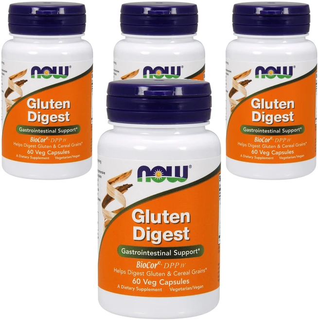 나우푸드 글루텐 다이제스트 베지 캡슐, 60정, 4개 - 쿠팡