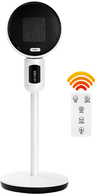 코코라이프 PTC 전기 온풍기 스탠드 가정용 사무실 거실 팬히터 난방기 리모컨 써큘레이터형 온풍히터, 써큘레이터형 PTC 온풍기 - 리모컨형