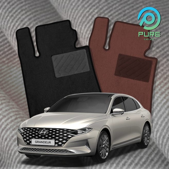 더뉴그랜저 IG 순정매트, 6세대 페이스리프트 하이브리드 (19.11~22.10), [베이직] 운전석, 블랙