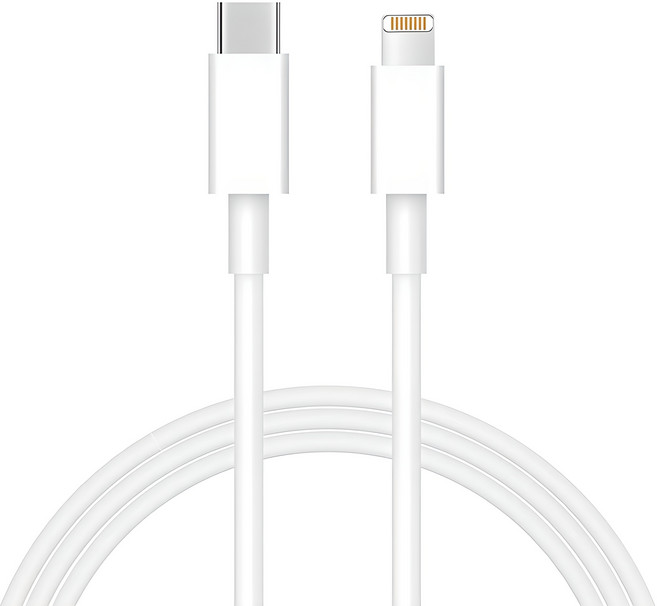 이츠라이프 C타입 8핀 고속 충전 케이블, 1m, 화이트, 1개