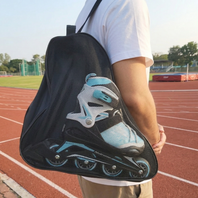 인라인 가방 스케이트 롤러 백팩 가방 성인 롤러브레이드 성인용, 블루