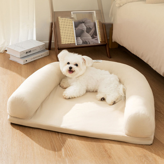 HANTAO 강아지 고양이 소파 침대 방석 범퍼 사각방석, 1, 1개