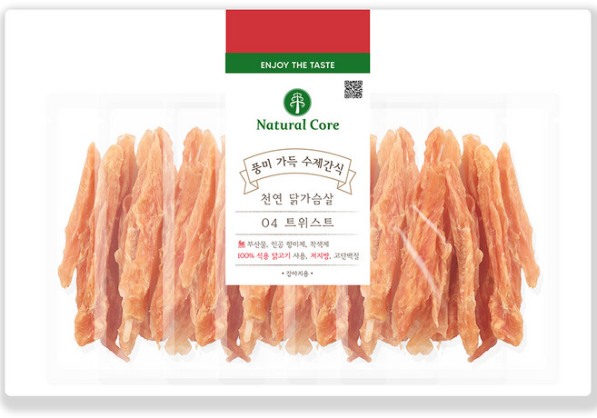 네츄럴코어 강아지 천연 육포간식, 천연닭가슴살 하드 트위스트, 600g, 1개