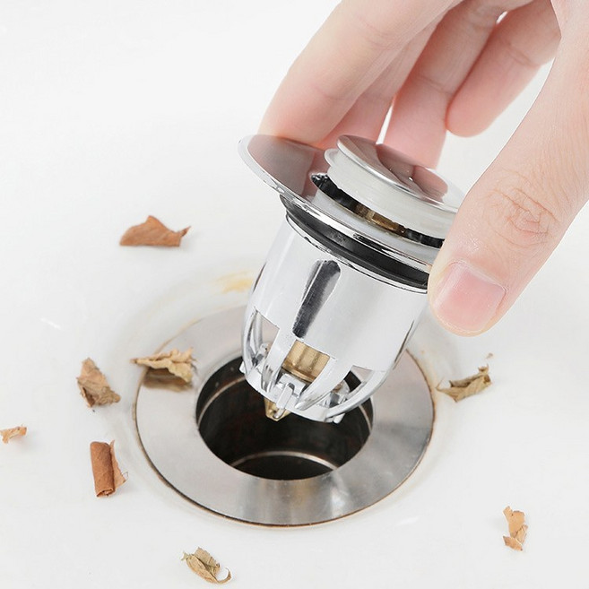 세면대트랩 물마개 세면대부속품 세면대냄새 물마개 팝업 배수구 배수관, 1개, 크롬세면대트랩