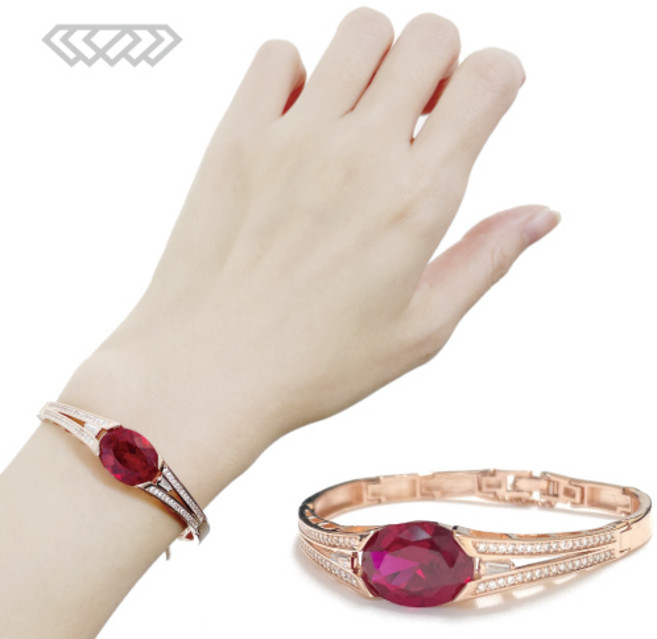 [다섯가지 주얼리] 블리스 럭셔리 루비 연말 연시 크리스마스 포인트 팔찌