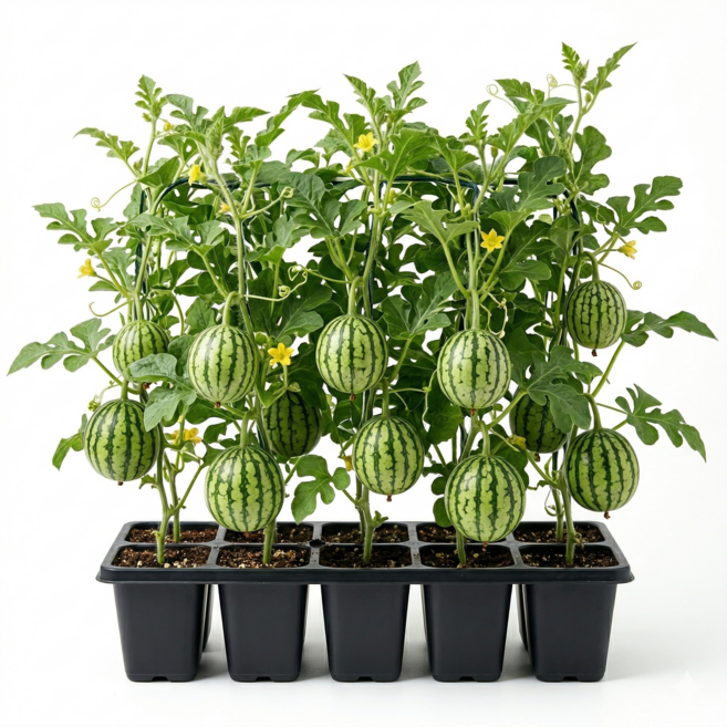 애플수박 모종 키우기, 5개