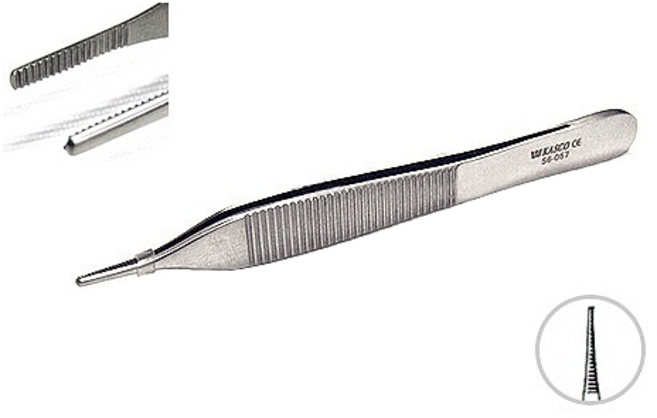 카스코 의료용 핀셋 포셉 에디슨포셉 무구 6-057, 1. 12cm 무구, 1개
