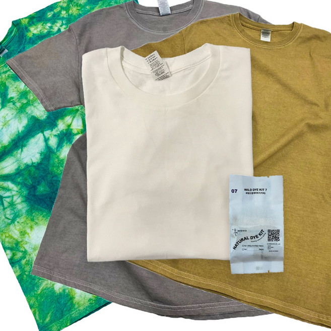 [ 1인용 티셔츠 ] DIY 천연염색 만들기 키트 체험용 재료, XL, 1세트, 쑥2+쑥색