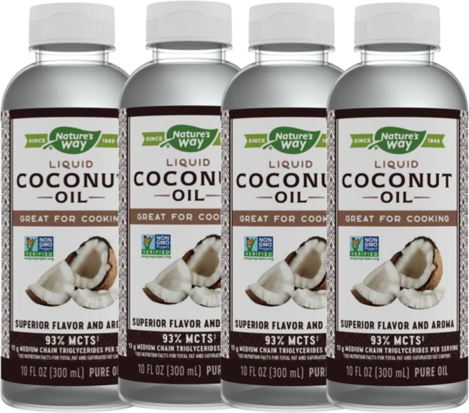[Nature's Way] 리퀴드 코코넛 오일 300 ml 4 SET, 4팩, 300ml - 쿠팡