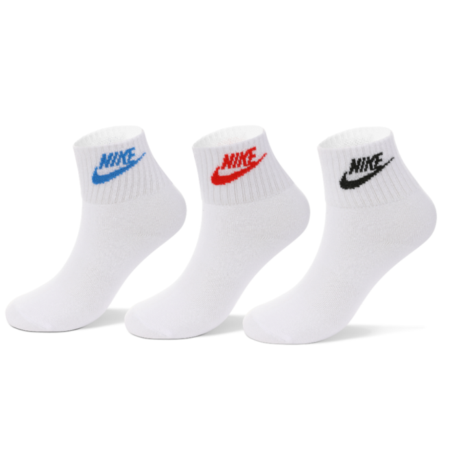 나이키 양말 DX5074-911 장목 스포츠 패턴 멀티 런닝 기능성 데일리 스포츠 헬스 발목양말, 1개, 화이트