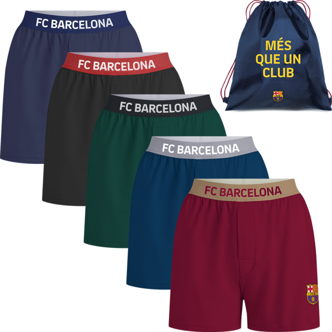 FC바르셀로나 프리미엄 코튼 남성 팬티 남성 트렁크 팬티 5종 + 신발주머니