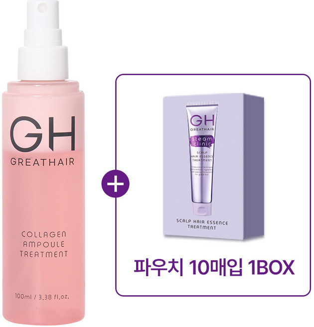 [공식판매처] 콜라겐 앰플 노워시 헤어 트리트먼트 미스트 단독 구성, 1개, 100ml