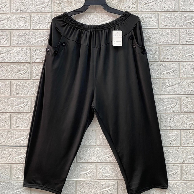 牛奶絲七分褲 寬鬆透氣三釦設計 舒適居家休閒褲