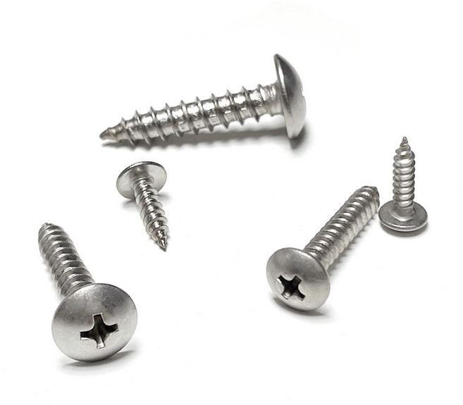 리우툴 스텐 트러스머리 피스 나사 못 둥근 스크류 목재 나무 콘크리트 벽 선반 칼블럭 소량 낱개, 스텐 트러스머리 1종 태핑나사, M4(4mm), 10mm, 1개