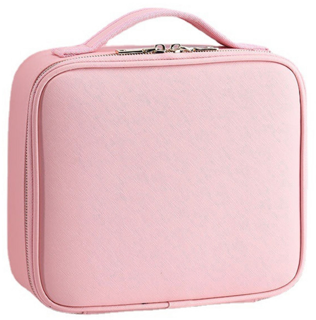 여행용 메이크업 박스 화장품 가방 대형 파우치 멀티가방 크림핑크, 소, 1개