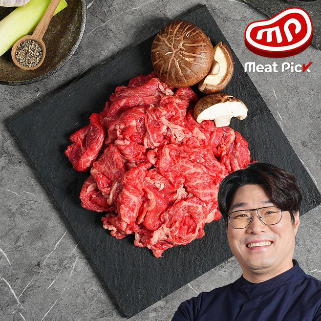 미트픽 한우 소불고기용 소고기 1등급, 1개, 200g