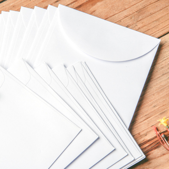 무문자 빈 봉투 축의금 봉투 4*9 국제 항공 봉투, 20개, 원형 오픈